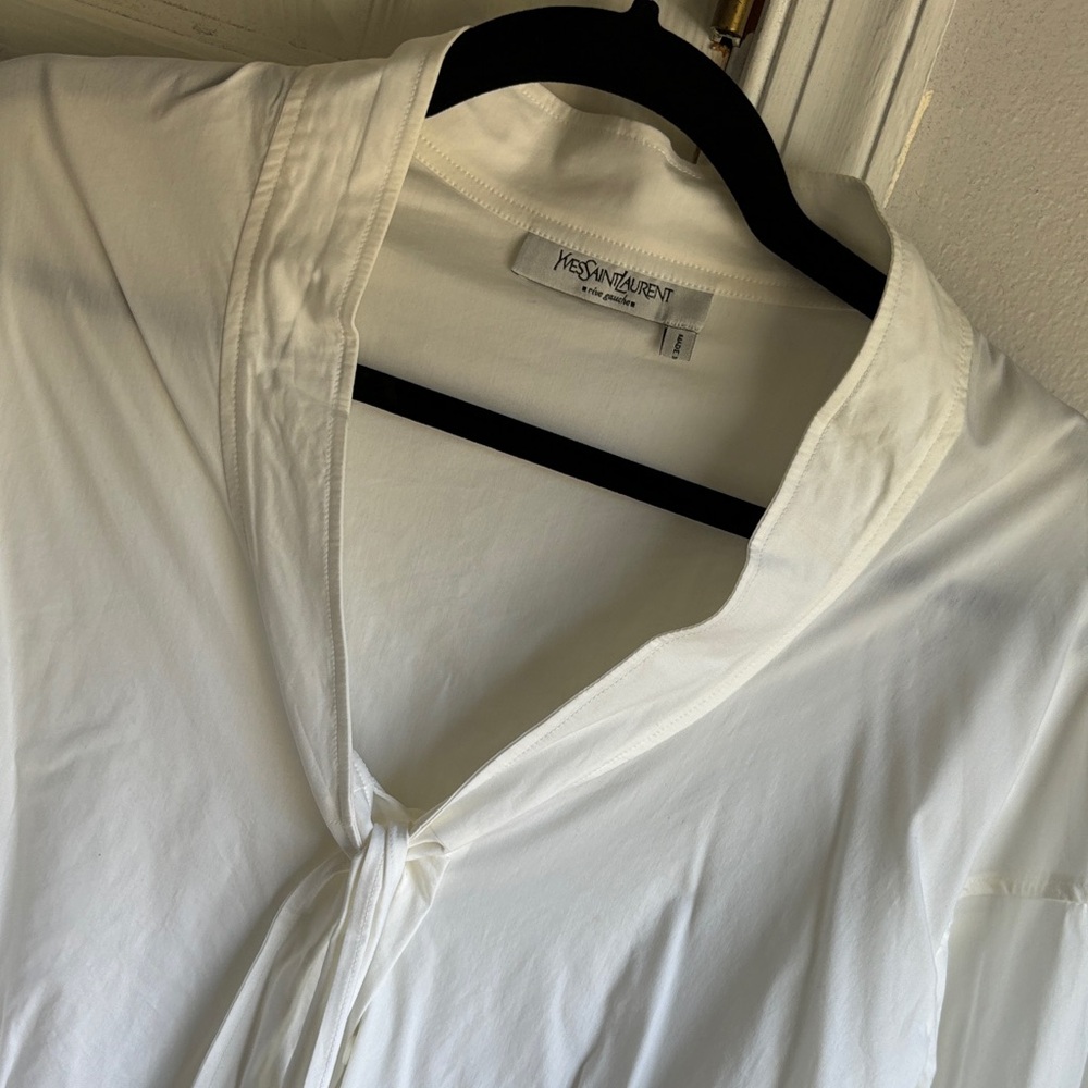 Yves Saint Laurent Elegant White Button Down Shirt